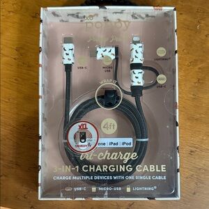 XO Poppy 3 in 1 Dachshund charging cable- New in Box